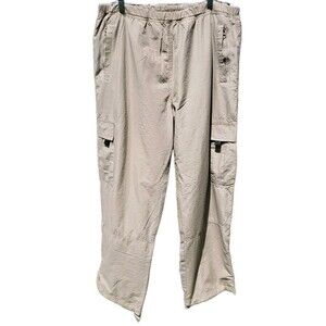 Outer Rim Pants Mens XL Khaki Cargo Pull On Lined Paratrooper Utility Hiking